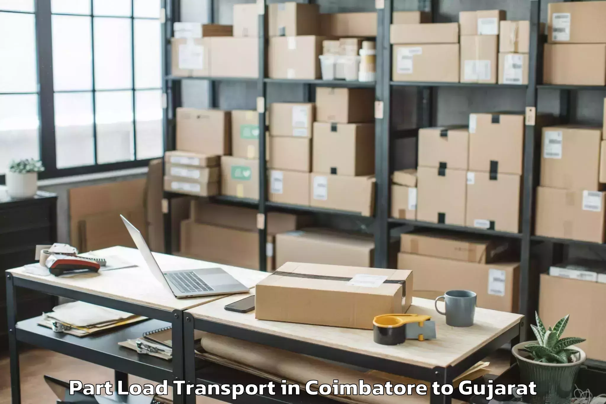 Get Coimbatore to Kapadvanj Part Load Transport